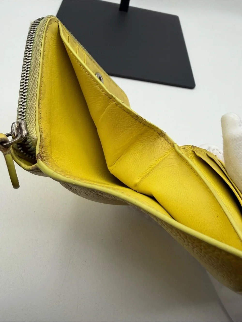 Balenciaga Pebbled Leather bi fold Wallet